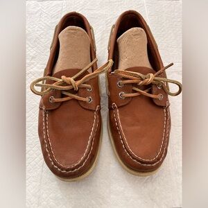 Sperry Tan Leather Boat Shoes for Men